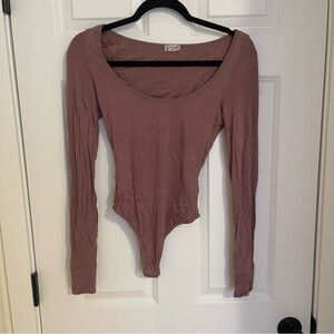 Free people intimately Women's Mauve Long Sleeve Bodysuit